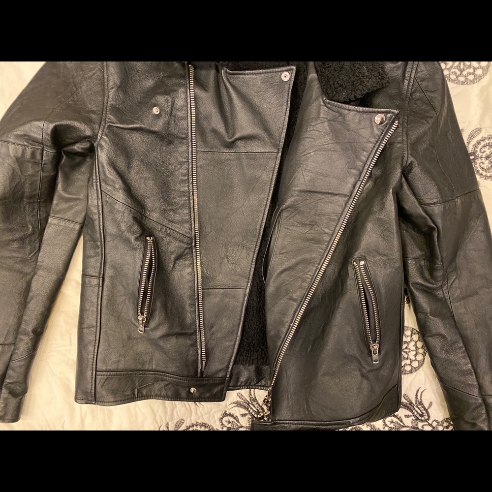 Deadwood Avery Recycled Men’s Leather Jacket | 48 - Picture 4 of 11